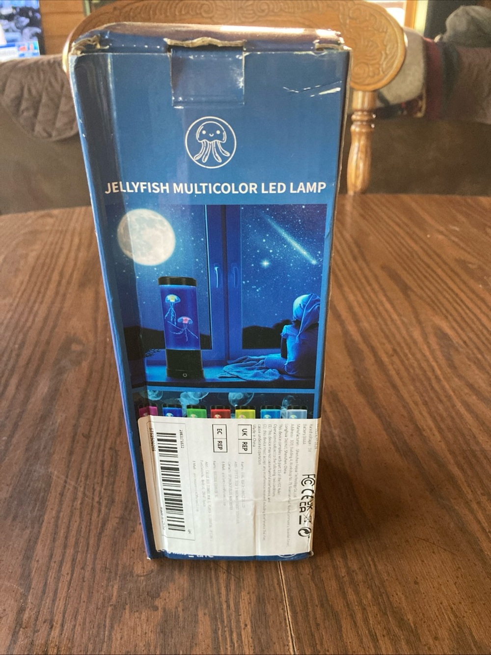 Jellyfish Multicolor LED Lamp - Blue Box. NEW open box battery